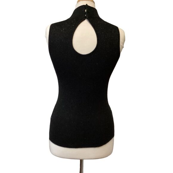 Cache Sequin Metallic Sleeveless Top open back size Medium - Picture 6 of 14